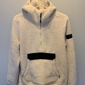 The North Face White/Cream Sherpa Hoodie Size L